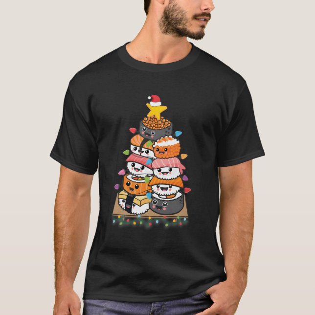 Camiseta Sushi Tree Japonesa Food Lover Xmas Regalos (Anverso)