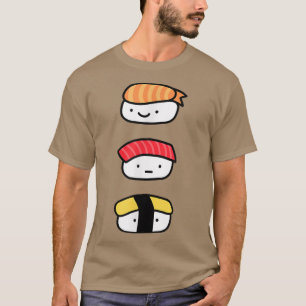 Camiseta Sushi Trio! - Shrimp Tuna Egg Japanese Food Graphi