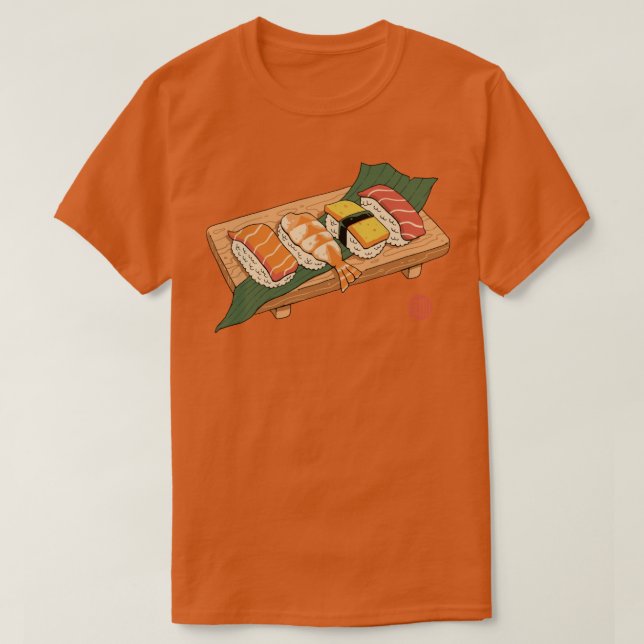 Camiseta Sushi Ukiyoe  (Diseño del anverso)