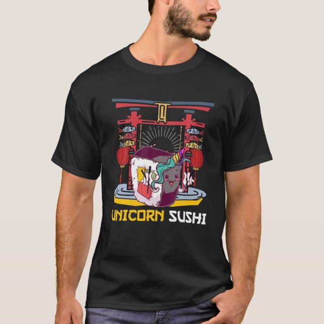 Camiseta Sushi unicornio divertida pega meme con Sushi Arco (Anverso)