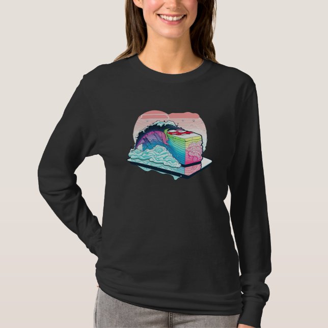 Camiseta Sushi Vaporwave Retrowave Aesthetic (Anverso)