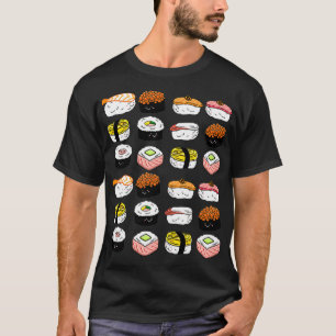 Camiseta Sushi varios patrones Comida japonesa Dish Amor a