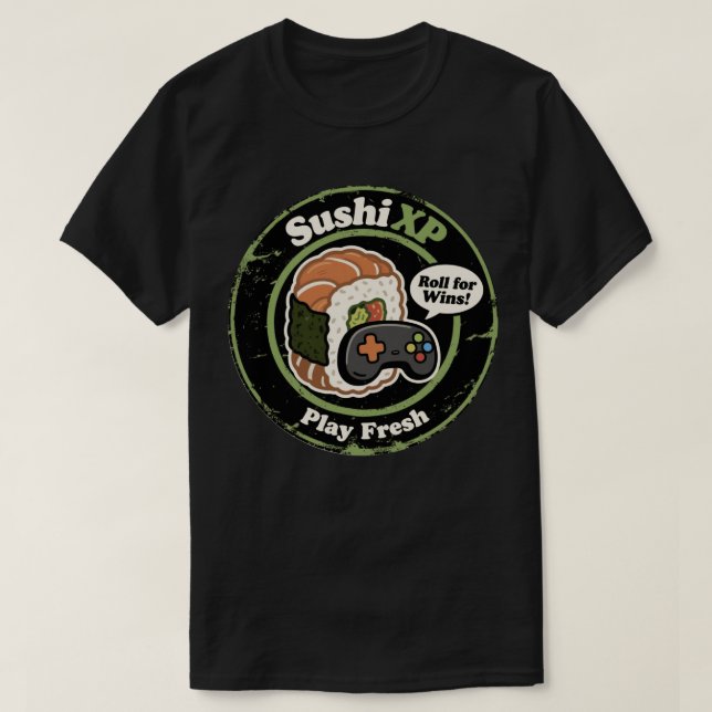 Camiseta Sushi XP Play Fresh Gamer Food Fusion (Diseño del anverso)