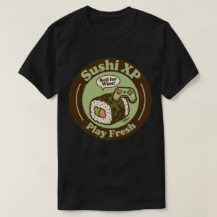 Camiseta Sushi XP Play Roll Fresco Para Ganar Jugador