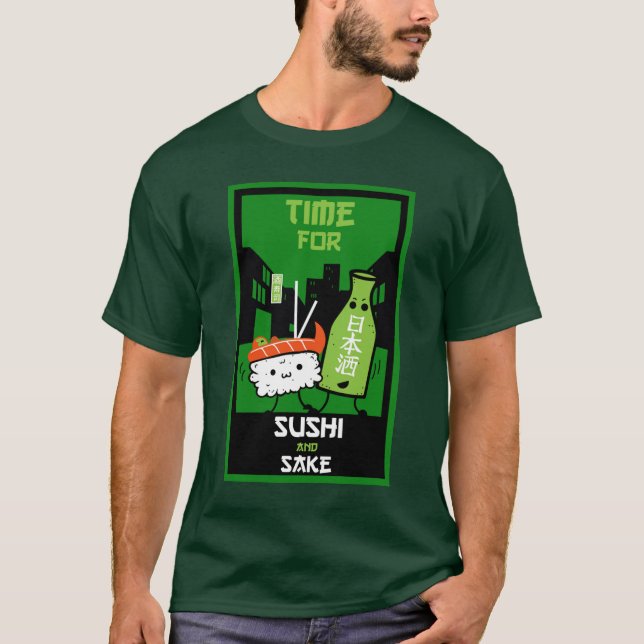 Camiseta Sushi Y Sake Foodies (Anverso)