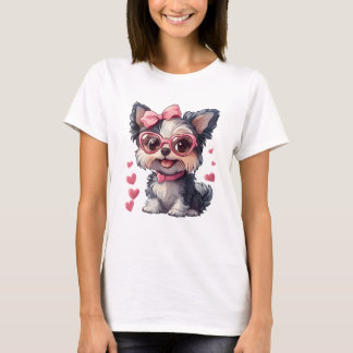 Camiseta Süßer Hund Valentinstag