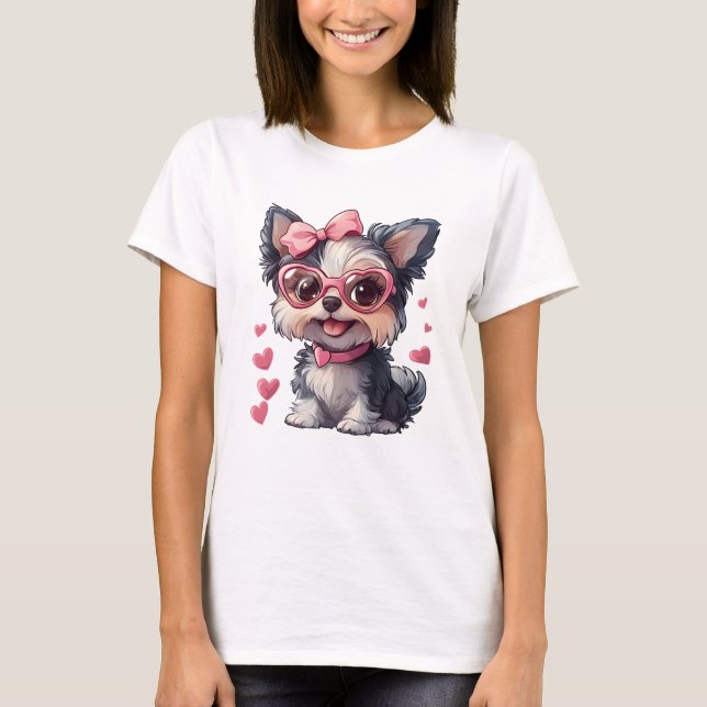 Camiseta Süßer Hund Valentinstag (Anverso)