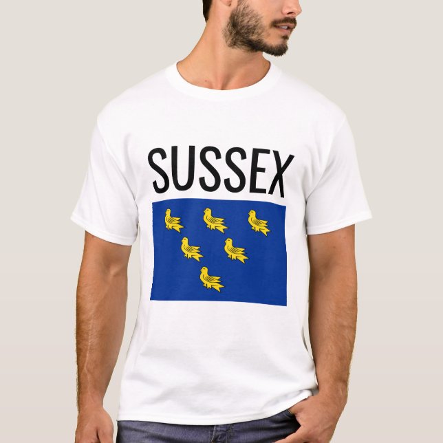 Camiseta Sussex // Bandera del Condado de Inglés (Anverso)