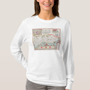 Camiseta Sussex, grabado por Jodocus Hondius de Juan