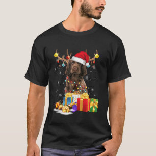 Camiseta Sussex Spaniel Perro Reindeer Santa Hat Perros Paj