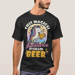 Camiseta Sustancia mágica llamada diseño de cerveza Unicorn