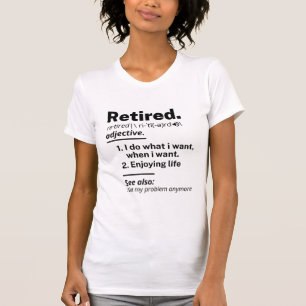 Camiseta sustantivo de definición retirada, regalo diverti