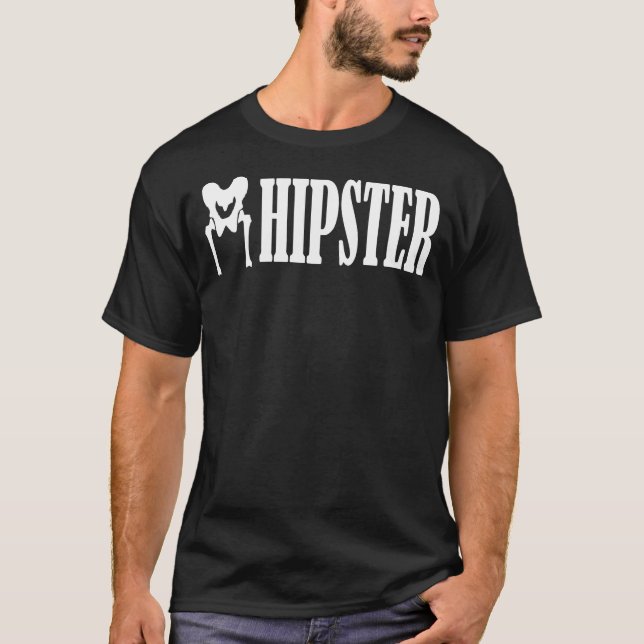 Camiseta Sustitución de cadera de Hipster Humor corporal di (Anverso)