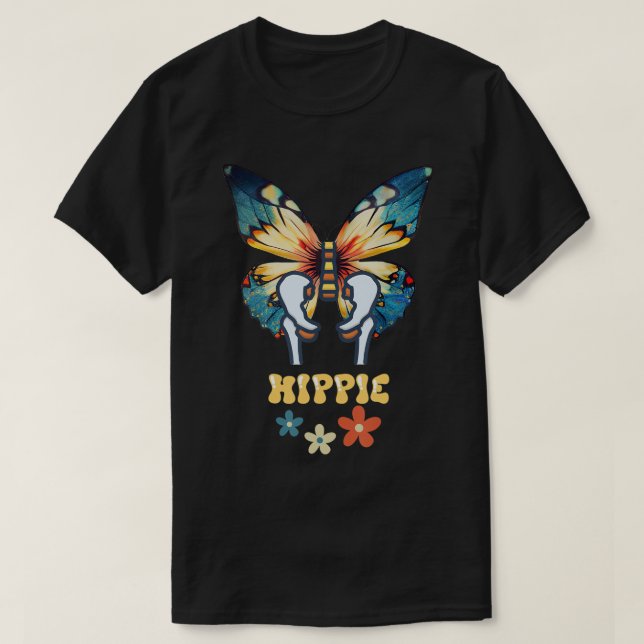 Camiseta Sustitución de la articulación de la cadera Hippie (Diseño del anverso)