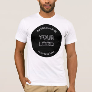 Camiseta Sustitución del logotipo editable y nombre comerci