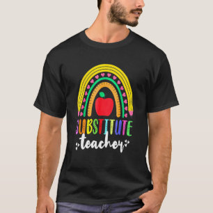 Camiseta Sustituir al profesor profesor Lápiz Arcoiris Sub 