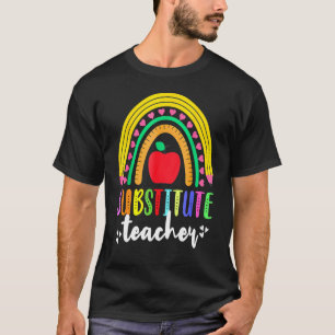 Camiseta Sustituir al profesor profesor Lápiz Arcoiris Sub 