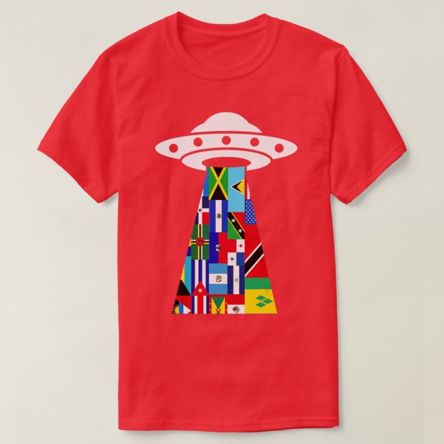 Camiseta Sustrato de Ufo Patrimonio Hispano Mes País Latino (Diseño del anverso)