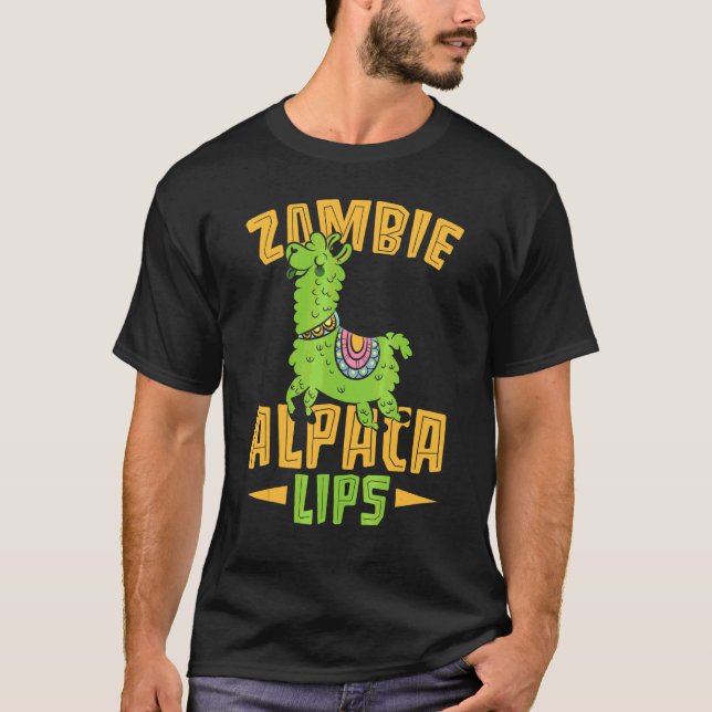 Camiseta Susurrador de Alpacas Llama Alpacalips Zombie (Anverso)