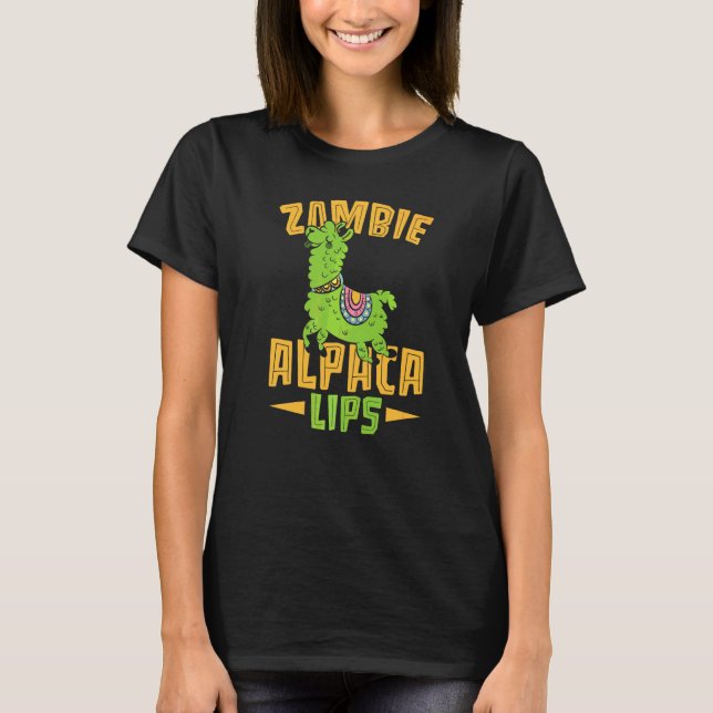 Camiseta Susurrador de Alpacas Llama Alpacalips Zombie (Anverso)
