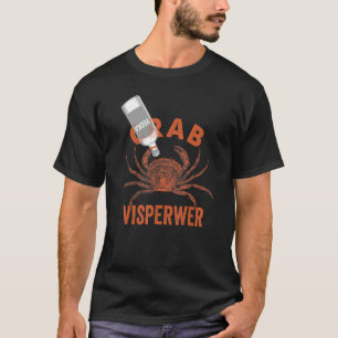 Camiseta Susurrador de Cangrejos Pesca Bebida Retro