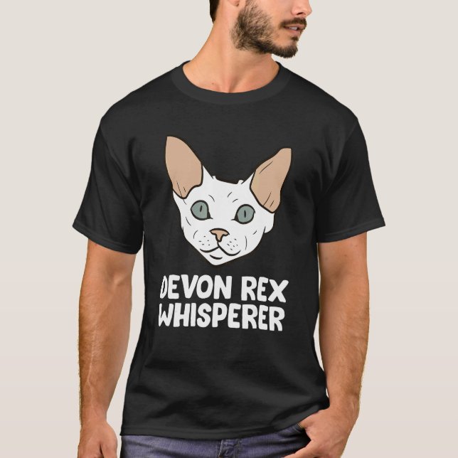 Camiseta Susurrador de Devon Rex Devon Rex gato divertido (Anverso)