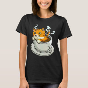 Camiseta Susurrador de Gatos Bebiendo Café Bebedor de Cafeí