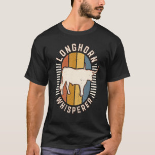 Camiseta Susurrador de Longhorn Vintage Clásico Retro Amor