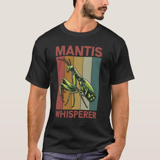 Camiseta Susurrador de Mantis Religiosa Atrapando Insectos  (Anverso)