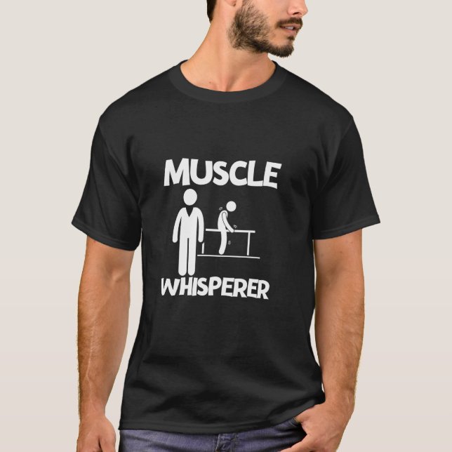Camiseta Susurrador de Músculos Retro Antiguo Divertido Ter (Anverso)