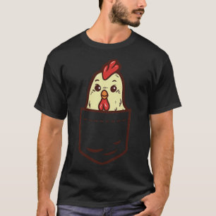 Camiseta Susurrador de pollos de bolsillo Animales de granj