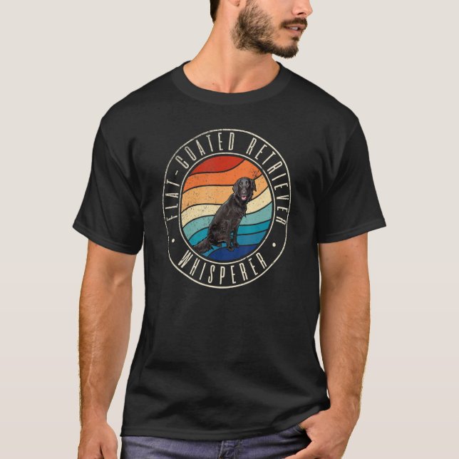 Camiseta Susurrador de Retriever de Pelo Plano (Anverso)