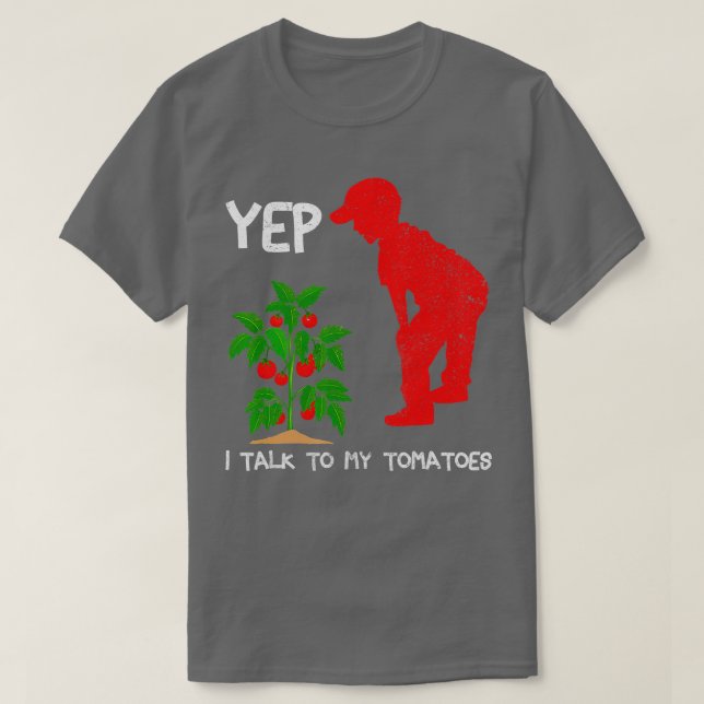Camiseta Susurrador de tomate para jardineros aficionados y (Diseño del anverso)