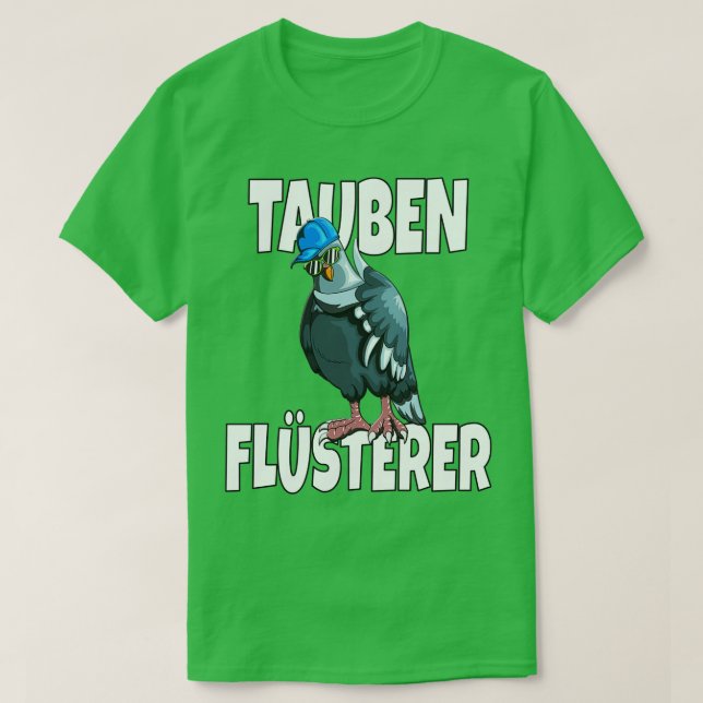 Camiseta Susurro de pichón de pichón, portador de pichón (Diseño del anverso)