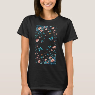 Camiseta Susurros de Alas Flor de Medianoche Vuelo Mariposa