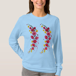 Camiseta Susurros de Bloom Midnight Garden Pétalos en el Da