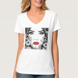 Camiseta Susurros de la naturaleza - Belleza femenina en fl