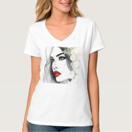 Camiseta Susurros de la naturaleza - Belleza femenina en fl