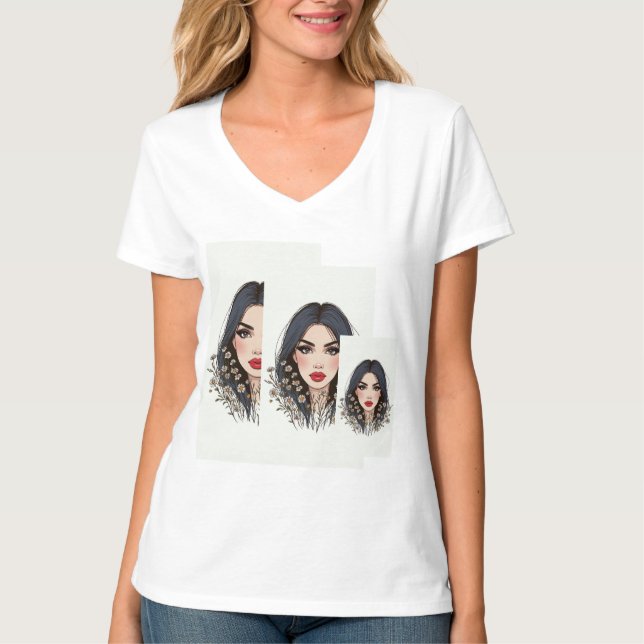 Camiseta Susurros de la naturaleza - Belleza femenina en fl (Anverso)