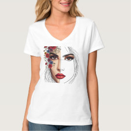 Camiseta Susurros de la naturaleza - Belleza femenina en fl
