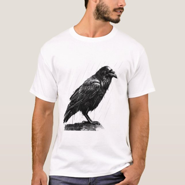 Camiseta Susurros de lluvia, sabiduría de Raven (Anverso)