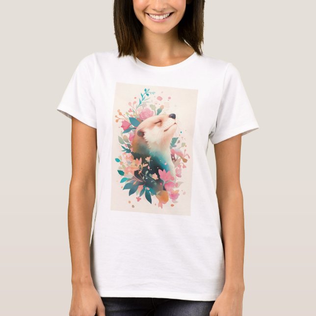 Camiseta Susurros de nutria de flor (Anverso)