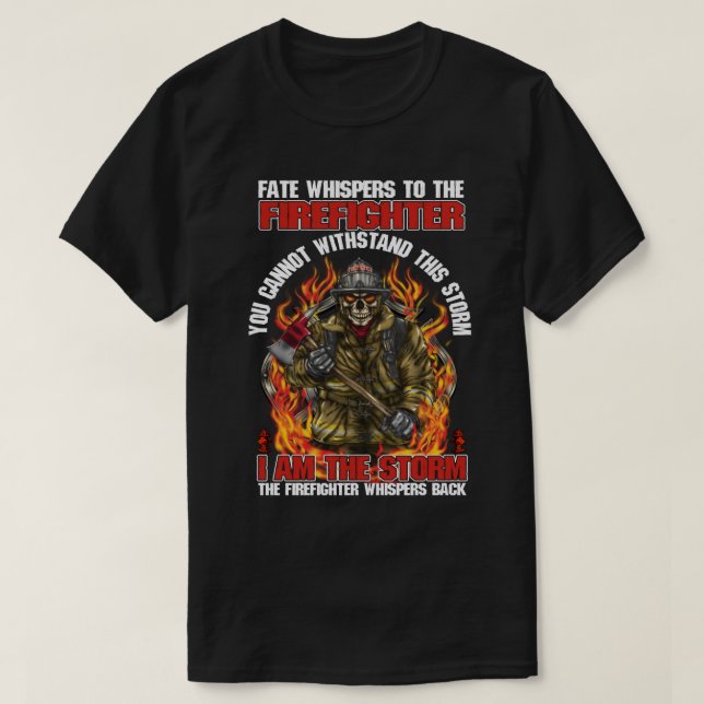 Camiseta Susurros por el destino del bombero (Diseño del anverso)