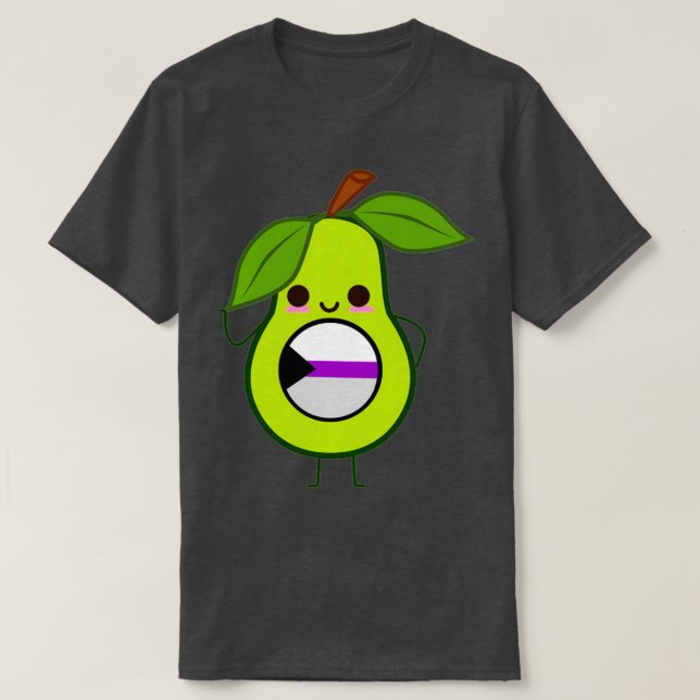 Camiseta Sutil aguacate demisexual demis (Diseño del anverso)