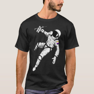 Camiseta Sutil Astronauta Del Orgullo No Binario Lgbtq