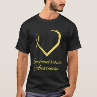 Camiseta Sutil Endometriosis Conciencia Regalo Enorme Cardí