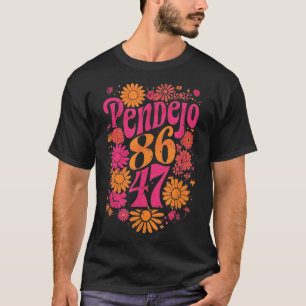 Camiseta Sutil Groovy Retro Pendejo Floral Anti-trump