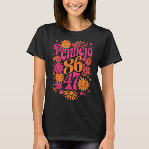 Camiseta Sutil Groovy Retro Pendejo Floral Anti-trump 8647