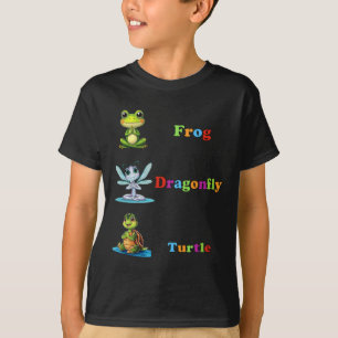 Camiseta Sutil Humor Político Rana Dragonfly Turtle Yoga