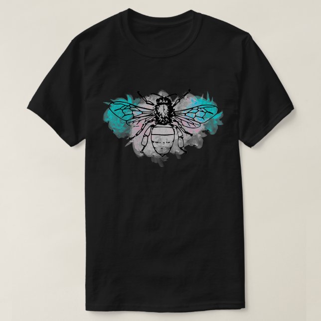 Camiseta Sutil orgullo transgénero de abeja transgresor (Diseño del anverso)